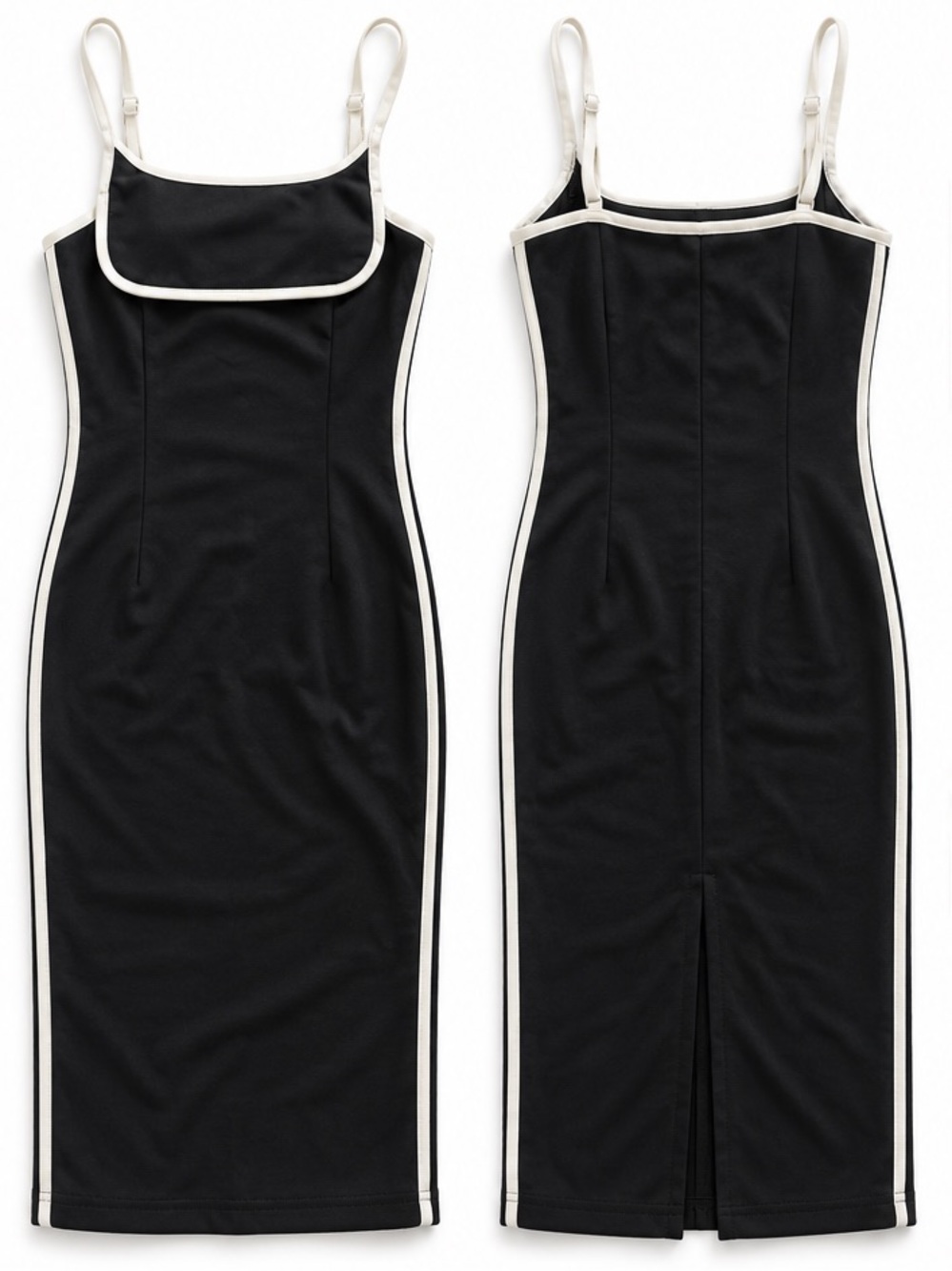 Black Classic Black Contrast-Trim Dress
